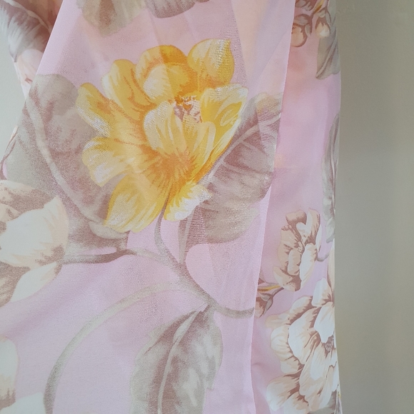 Mango Size 10 Girls Youth Jumpsuit with Trail Pink and Yellow Summer Dress - Picture 5 of 8